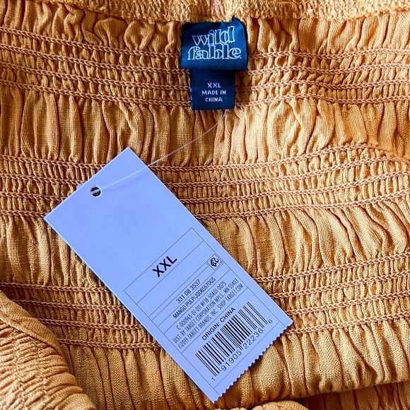 NWT Wild Fable Orange Smocked Midi Dress Sz XXL - Picture 11 of 14